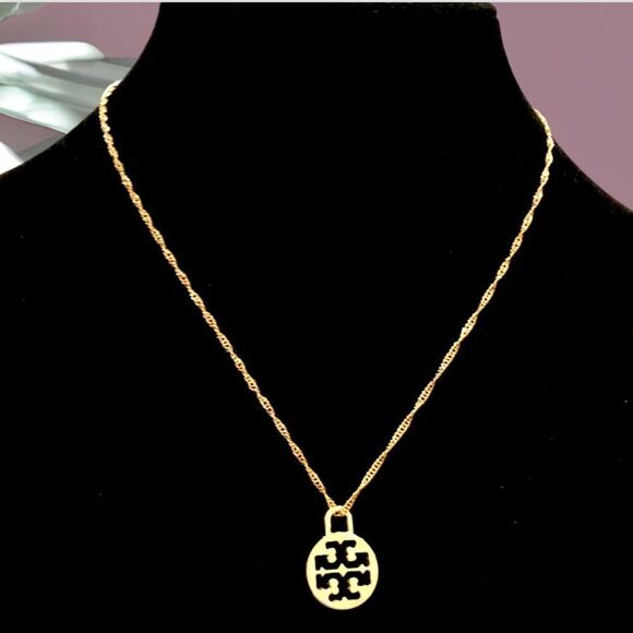 Tory Burch Gold Pendant Necklace - Picture 1 of 3